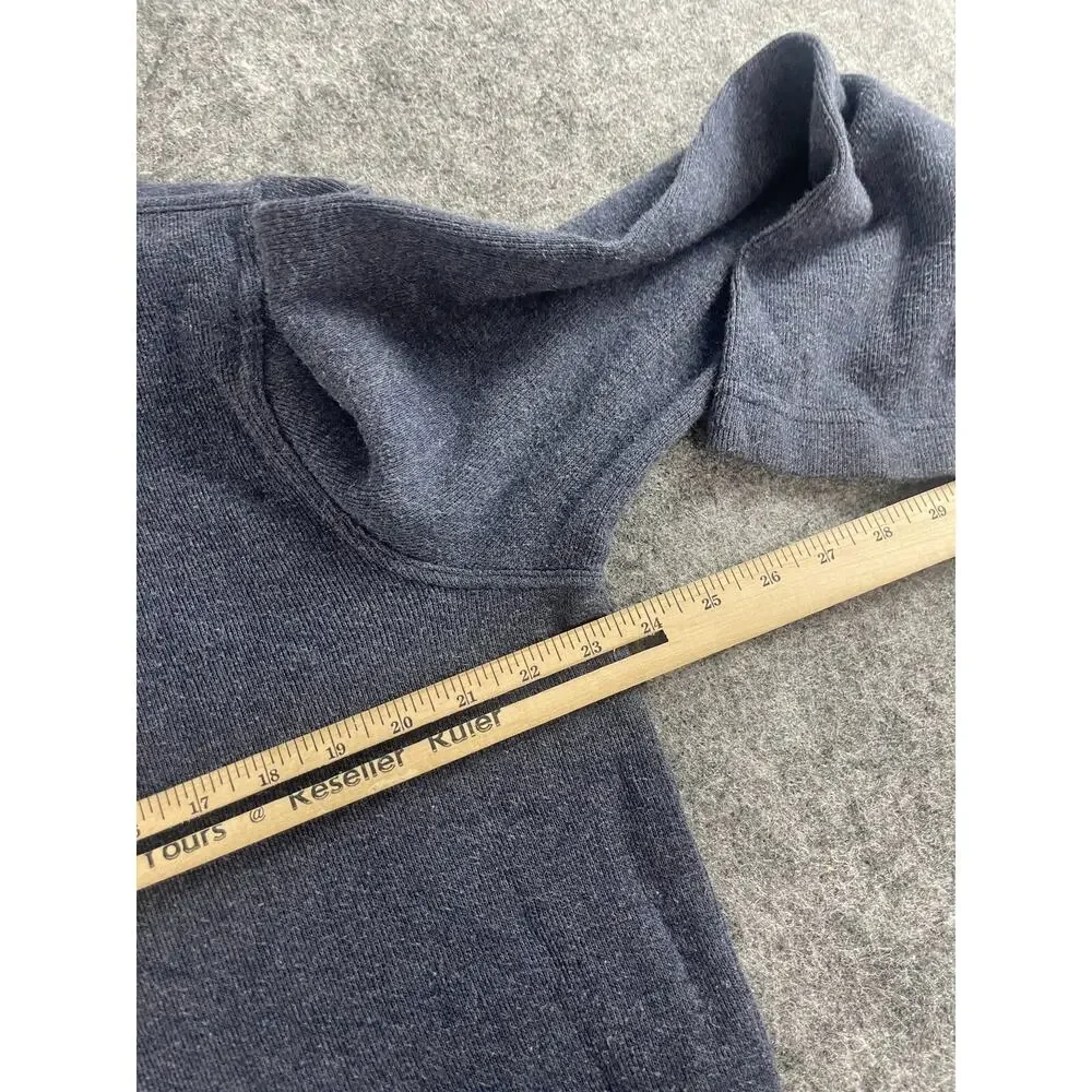 Lachlan Sweater Mens Extra Large Blue Cotton British Pullover Quarter Zip N203